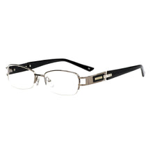 Carica l&#39;immagine nel visualizzatore di Gallery, Men and Women Eyeglasses Metal Half Rim Oval Large Glasses Frame For Optical Lenses Myopia Reading Progressive Prescription Lens