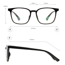 Load image into Gallery viewer, Men and Women Lightweight Square Eyeglasses TR90 Full Rim Transparent Prescription Glasses Frame For Optical Lenses