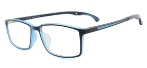 Men and Women Lightweight TR90 Spectacles Rectangular Sport Eyewear Frame With Anti Slip Holder For Multifocal Myopia Lenses