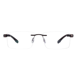 Men and Women Metal Rimless Eyeglasses Rectangular Glasses Frame For Myopia Reading Prescription Lenses