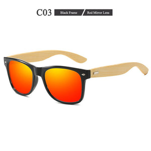 Men and Women Polarized Sunglasses Glasses Bamboo Eyeglasses Driving Mirror Colorful Film Series