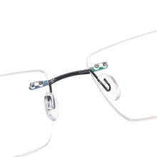 Load image into Gallery viewer, Men and Women Rectangular Rimless Memory Metal Prescription Eyeglasses Frame For Optical Lenses Myopia Presbyopia Progressive