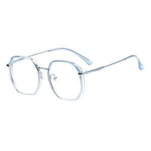 Men and Women TR90 Metal Round Glasses Full Rim Clear Eyeglasses Frame For Prescription Lenses Myopia Reading Progressive Lens