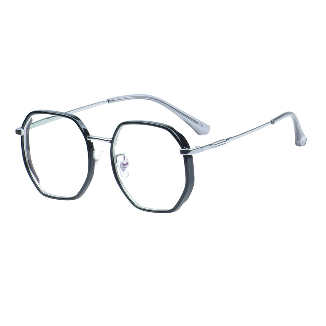 Men and Women TR90 Metal Round Glasses Full Rim Clear Eyeglasses Frame For Prescription Lenses Myopia Reading Progressive Lens