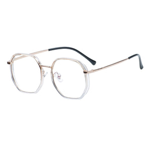 Men and Women TR90 Metal Round Glasses Full Rim Clear Eyeglasses Frame For Prescription Lenses Myopia Reading Progressive Lens