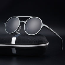 Load image into Gallery viewer, Men&#39;s Aluminum Magnesium Polarized Sunglasses Retro Round Frame Sunglasses  Driving Mirror Fishing Goggles Oculos De Sol