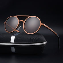Load image into Gallery viewer, Men&#39;s Aluminum Magnesium Polarized Sunglasses Retro Round Frame Sunglasses  Driving Mirror Fishing Goggles Oculos De Sol