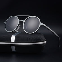 Load image into Gallery viewer, Men&#39;s Aluminum Magnesium Polarized Sunglasses Retro Round Frame Sunglasses  Driving Mirror Fishing Goggles Oculos De Sol