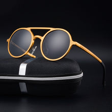 Load image into Gallery viewer, Men&#39;s Aluminum Magnesium Polarized Sunglasses Retro Round Frame Sunglasses  Driving Mirror Fishing Goggles Oculos De Sol
