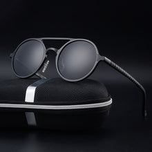 Load image into Gallery viewer, Men&#39;s Aluminum Magnesium Polarized Sunglasses Retro Round Frame Sunglasses  Driving Mirror Fishing Goggles Oculos De Sol