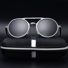 Load image into Gallery viewer, Men&#39;s Aluminum Magnesium Polarized Sunglasses Retro Round Frame Sunglasses  Driving Mirror Fishing Goggles Oculos De Sol