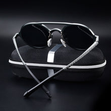 Load image into Gallery viewer, Men&#39;s Aluminum Magnesium Polarized Sunglasses Retro Round Frame Sunglasses  Driving Mirror Fishing Goggles Oculos De Sol