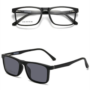 Men's And Women's Myopia Magnetic set Mirror Frame Polarized Sunglasses Full Frame Driving Mirror One Mirror Dual Purpose 2146