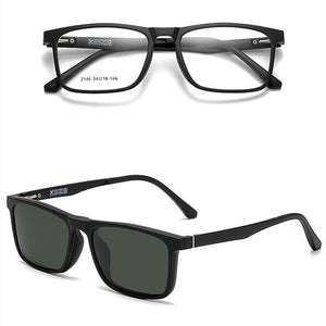 Men's And Women's Myopia Magnetic set Mirror Frame Polarized Sunglasses Full Frame Driving Mirror One Mirror Dual Purpose 2146
