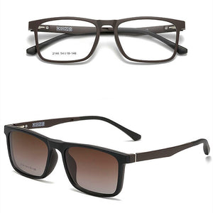 Men's And Women's Myopia Magnetic set Mirror Frame Polarized Sunglasses Full Frame Driving Mirror One Mirror Dual Purpose 2146