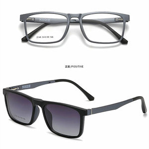 Men's And Women's Myopia Magnetic set Mirror Frame Polarized Sunglasses Full Frame Driving Mirror One Mirror Dual Purpose 2146