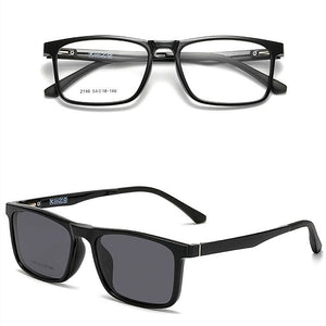 Men's And Women's Myopia Magnetic set Mirror Frame Polarized Sunglasses Full Frame Driving Mirror One Mirror Dual Purpose 2146