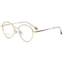 Carica l&#39;immagine nel visualizzatore di Gallery, Men&#39;s And Women&#39;s Retro Pure Titanium Spectacle Frame Ultralight Myopia Eyeglasses Frame Wide Edge Optical Eyeglasses Frame 8810