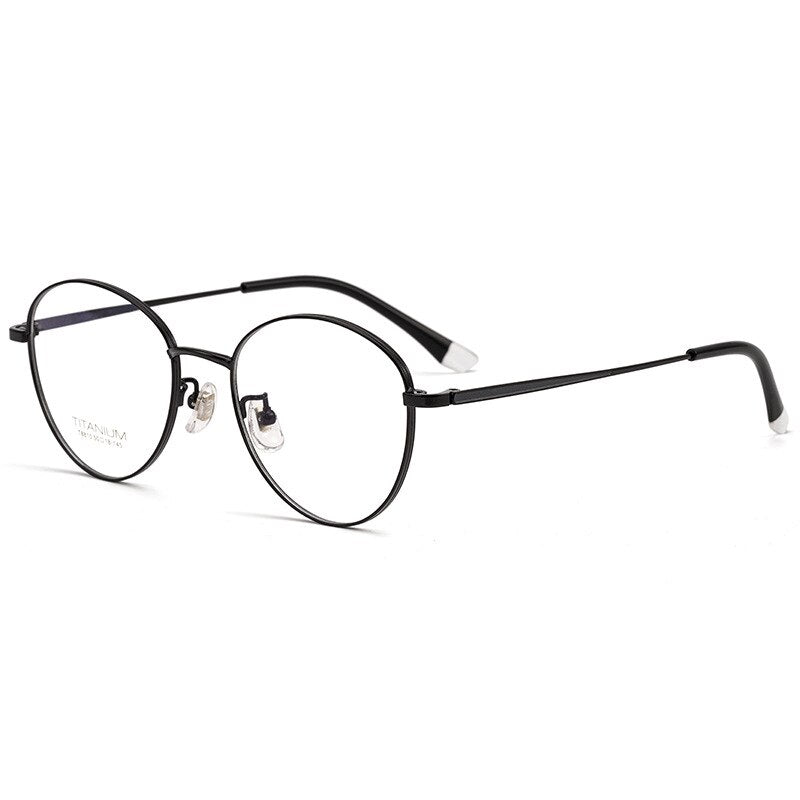 Men's And Women's Retro Pure Titanium Spectacle Frame Ultralight Myopia Eyeglasses Frame Wide Edge Optical Eyeglasses Frame 8810