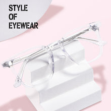 Load image into Gallery viewer, Men&#39;s And Women&#39;s Retro Trend Plate Frame Transparent Decoration Full Frame Computer Blue Light Prescription Eyeglasses 15015YC