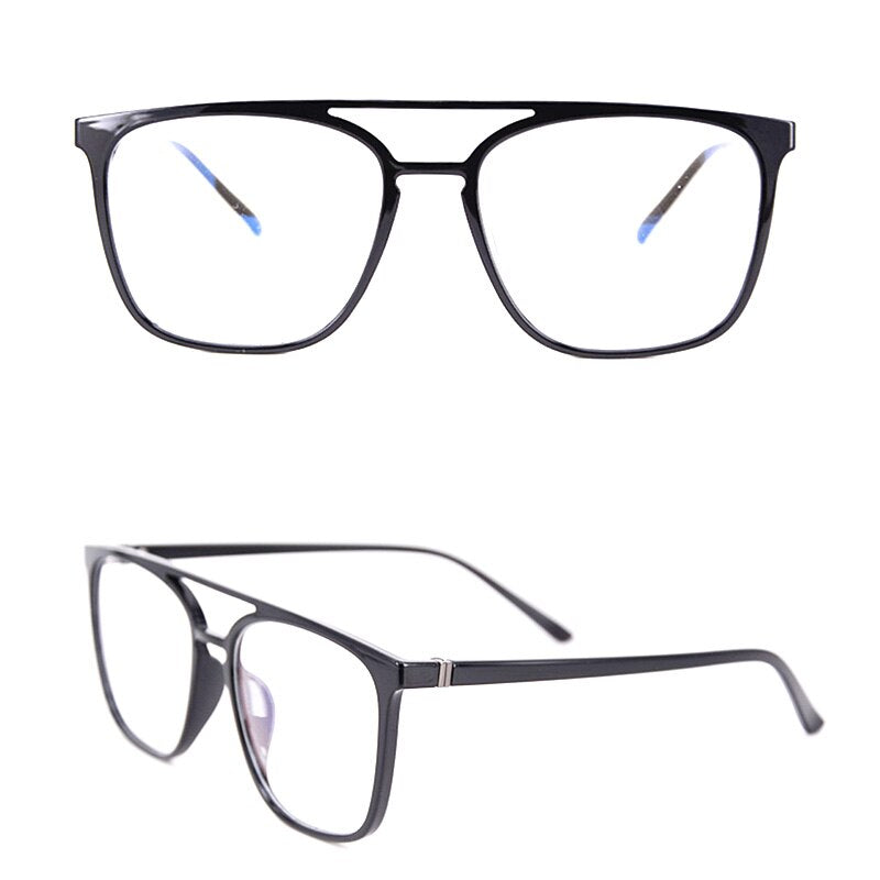Men's Big Eyewear Frame with case and cleaning cloth Square Extra Big Optical Frame TR90 for Women in