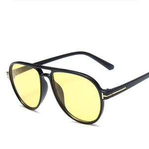 Men's Big Frame Sunglasses Retro Round Frame Brand Design Glasses Driving Sun Glasses UV400