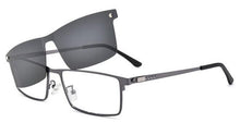 Load image into Gallery viewer, Men&#39;s Business Polarized  Integrated Magnetic Clips Glasses Frames Spring Legs Myopia Sunglasses Prescription Eyeglasses SC001