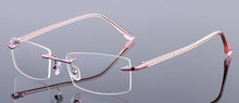 Load image into Gallery viewer, Men&#39;s Business Titanium Alloy Rimless Frame for Myopia Hyperopia Prescription Glasses Frames ,Women Frameless Eyeglasses F866