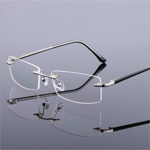 Load image into Gallery viewer, Men&#39;s Business Titanium Alloy Rimless Frame for Myopia Hyperopia Prescription Glasses Frames ,Women Frameless Eyeglasses F866
