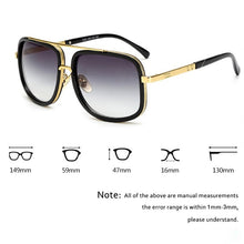 Load image into Gallery viewer, Men&#39;s Classic Sunglasses High-End Sunglasses Square Metal Frame HD Sunglasses UV400 Gafas De Sol