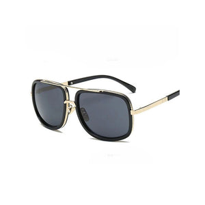 Men's Classic Sunglasses High-End Sunglasses Square Metal Frame HD Sunglasses UV400 Gafas De Sol