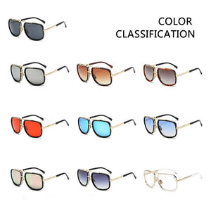 Men's Classic Sunglasses High-End Sunglasses Square Metal Frame HD Sunglasses UV400 Gafas De Sol