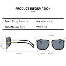 Load image into Gallery viewer, Men&#39;s Classic Sunglasses High-End Sunglasses Square Metal Frame HD Sunglasses UV400 Gafas De Sol