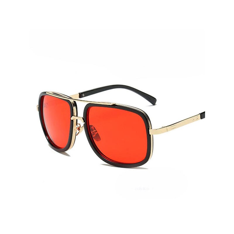 Men's Classic Sunglasses High-End Sunglasses Square Metal Frame HD Sunglasses UV400 Gafas De Sol
