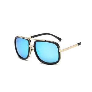 Men's Classic Sunglasses High-End Sunglasses Square Metal Frame HD Sunglasses UV400 Gafas De Sol