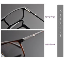 Load image into Gallery viewer, Men's Computer Eyeglasses Blue Light Filter Glasses for Blocking UV Ray Men's rectangular bussiness style w/Spring hinge DD1483