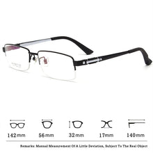 Load image into Gallery viewer, Men&#39;s Eyeglass Frames Titanium Half Rimless Eyewear Frames Glasses Prescription  Optical Eyewear Frame