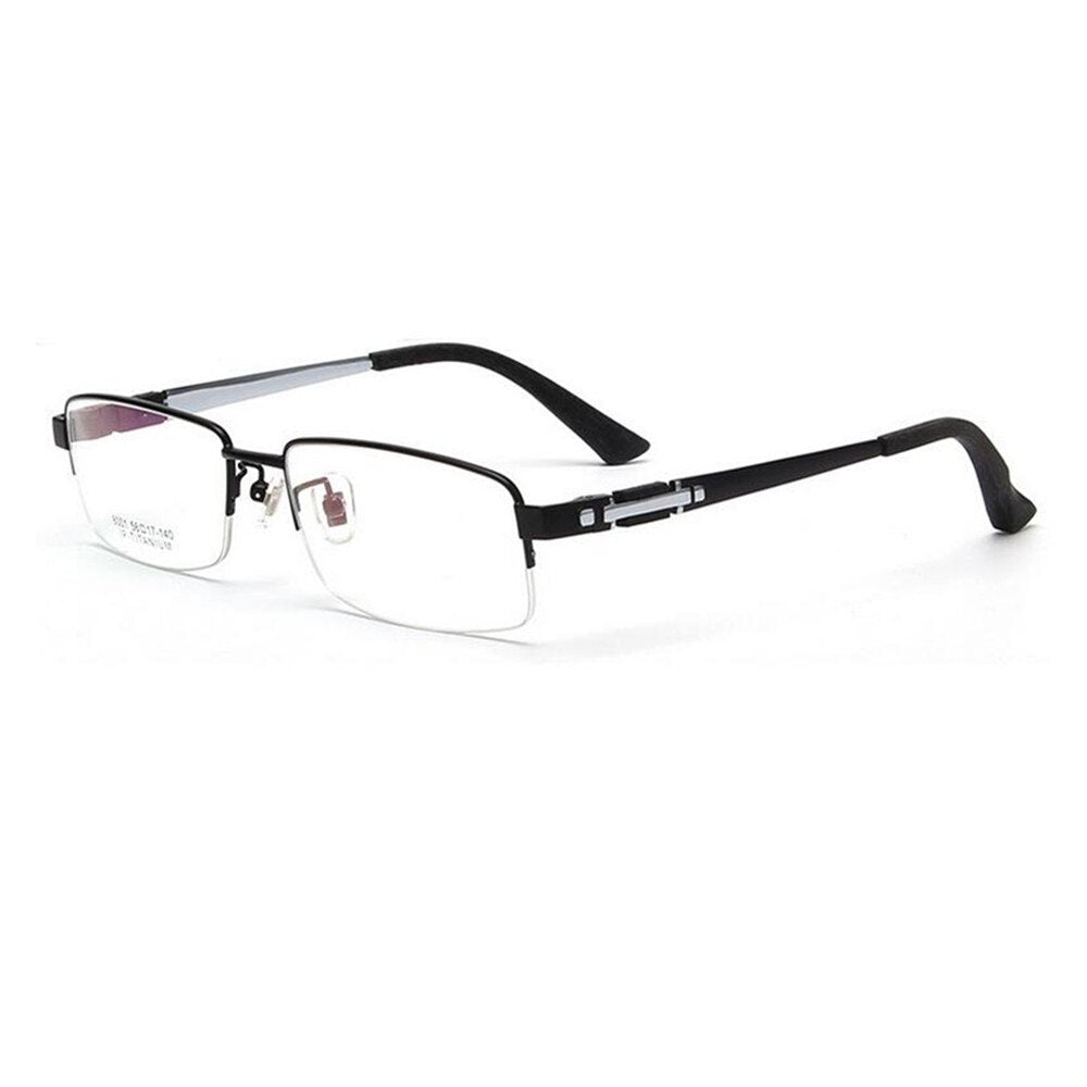 Men's Eyeglass Frames Titanium Half Rimless Eyewear Frames Glasses Prescription  Optical Eyewear Frame
