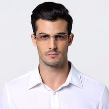 Load image into Gallery viewer, Men&#39;s Eyeglass Frames Titanium Half Rimless Eyewear Frames Glasses Prescription  Optical Eyewear Frame