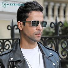 Load image into Gallery viewer, Men&#39;s Pilot Sunglasses without screw designs 2023 steel sheet Sun Glasses classic Small Square Eyewear spring Frame