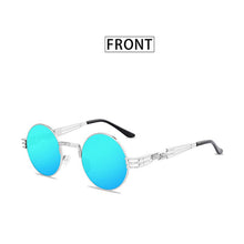 Load image into Gallery viewer, Men&#39;s Round Frame Mirror Sunglasses Steam Punk Retro Spectacles Sunglasses UV400 Gafas De Sol