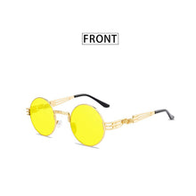 Load image into Gallery viewer, Men&#39;s Round Frame Mirror Sunglasses Steam Punk Retro Spectacles Sunglasses UV400 Gafas De Sol