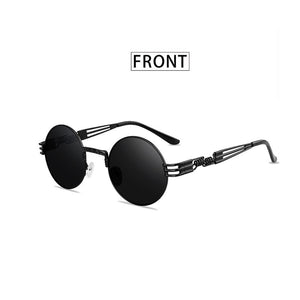 Men's Round Frame Mirror Sunglasses Steam Punk Retro Spectacles Sunglasses UV400 Gafas De Sol