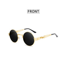 Load image into Gallery viewer, Men&#39;s Round Frame Mirror Sunglasses Steam Punk Retro Spectacles Sunglasses UV400 Gafas De Sol