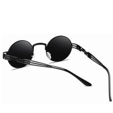 Load image into Gallery viewer, Men&#39;s Round Frame Mirror Sunglasses Steam Punk Retro Spectacles Sunglasses UV400 Gafas De Sol