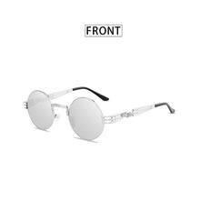 Load image into Gallery viewer, Men&#39;s Round Frame Mirror Sunglasses Steam Punk Retro Spectacles Sunglasses UV400 Gafas De Sol