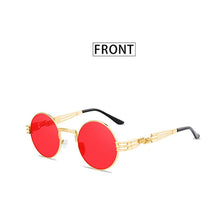 Load image into Gallery viewer, Men&#39;s Round Frame Mirror Sunglasses Steam Punk Retro Spectacles Sunglasses UV400 Gafas De Sol