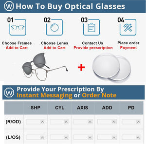 Men's Full Business Glasses Frames, Spring Legs Integrated Clips Myopia Polarized Sunglasses, Magnetic Clip Metal Eyewear S94002