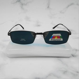 Men's Half Business Frame, Myopia Polarized Magnetic Sleeve Mirror Frame Night Vision Goggle Myopia Sunglasses Clip S9265