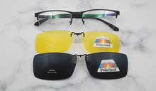 Load image into Gallery viewer, Men&#39;s Half Business Frame,  Myopia Polarized Magnetic Sleeve Mirror Frame Night Vision Goggle Myopia Sunglasses Clip S9266